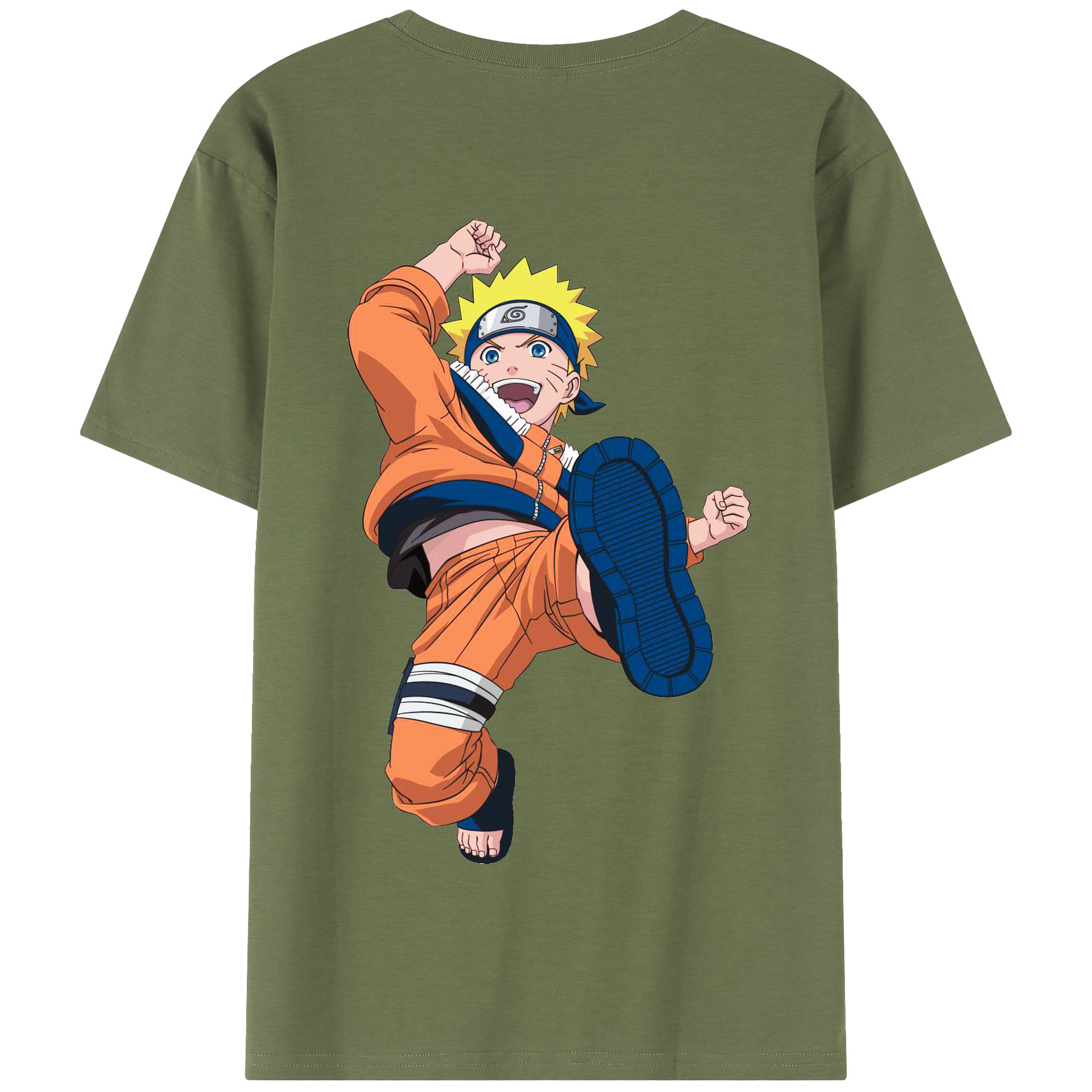 （画像用） NARUTO -ナルト- うずまき ナルト Uzumaki Naruto 綿100％半袖Tシャツ（背面プリント）